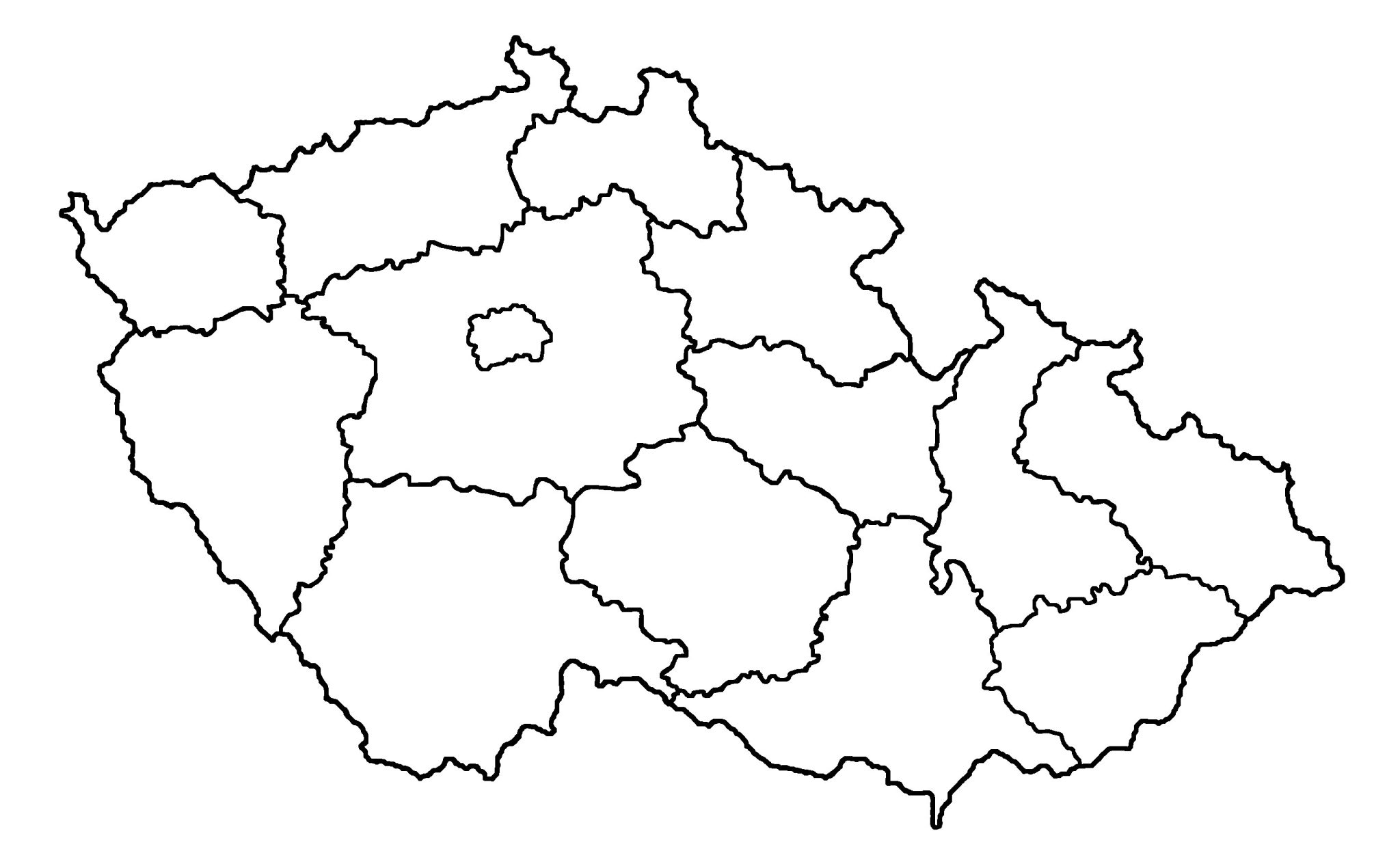 Slepá mapa kraje ČR k vytisknutí - ZDARMA - ProDětiCokoliv.cz